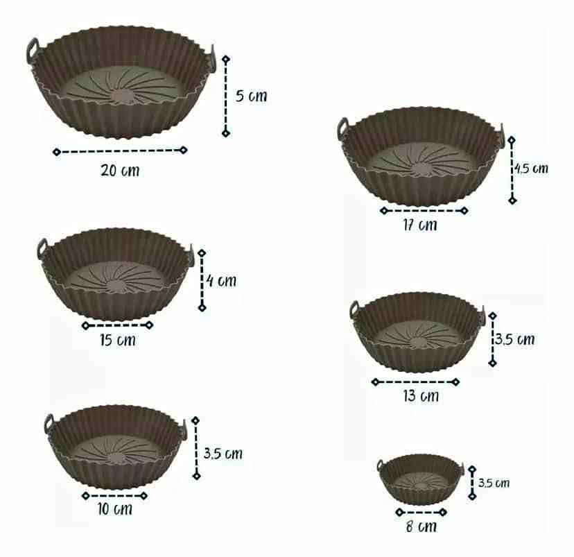 Molde de silicona para air fryer X6 Unid