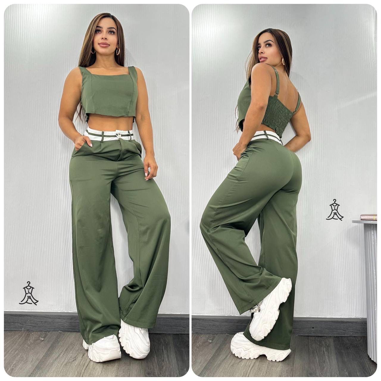 Conjunto 2 piezas pantalón cargo IM03