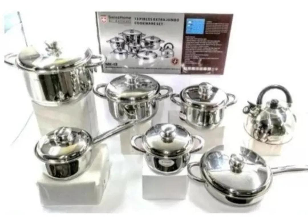 Olla   BATERÍA DE COCINA SWISSHOME 13 PIEZAS ACERO QUIRÚRGICO