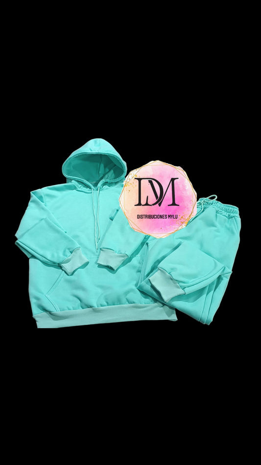 CONJUNTO UNISEX VERDE MENTA CON RIP